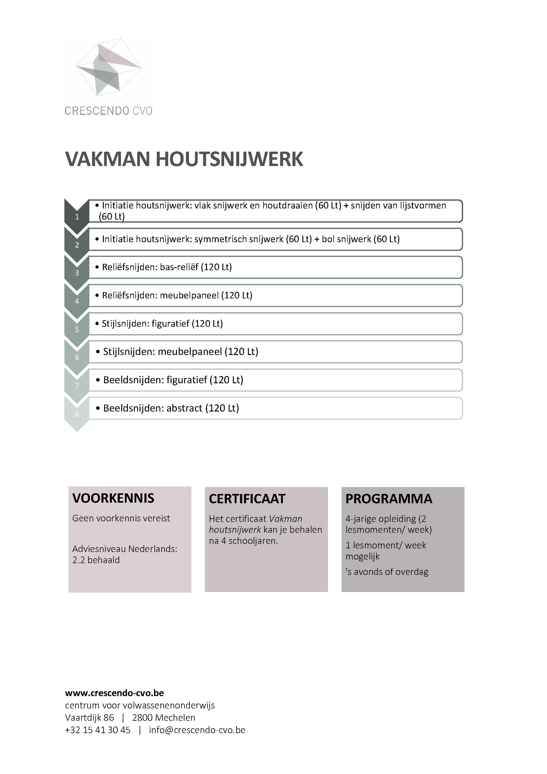 Modeltraject Vakman houtsnijwerk